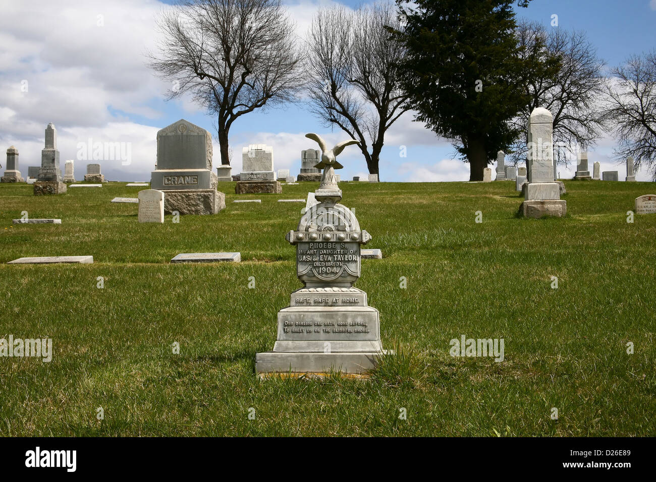 Säugling Grab datiert 1904 Stockfoto