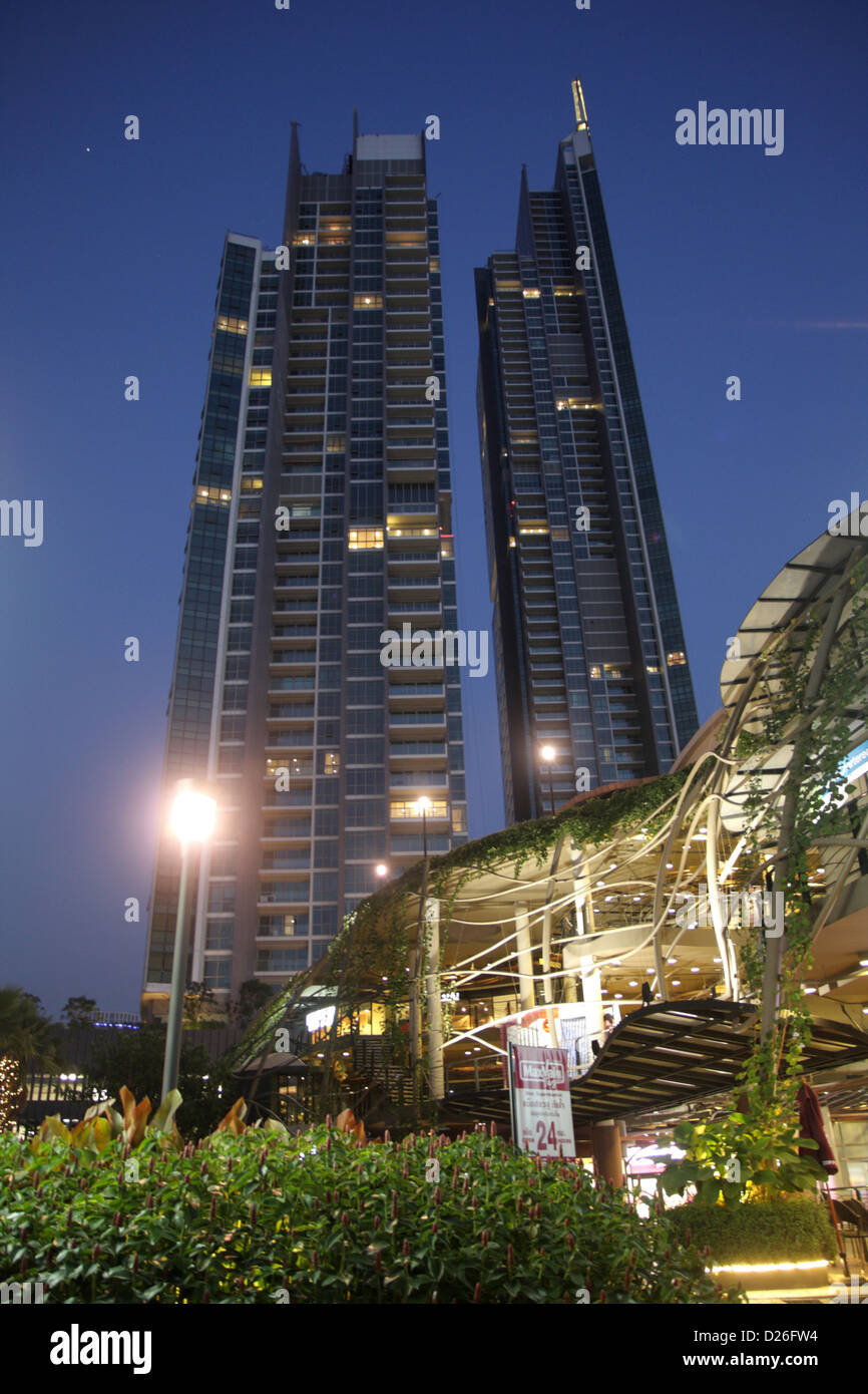 Die Fluss-Eigentumswohnung, A luxuriöse Wohnung am Chao Phraya Fluss in Bangkok Stockfoto