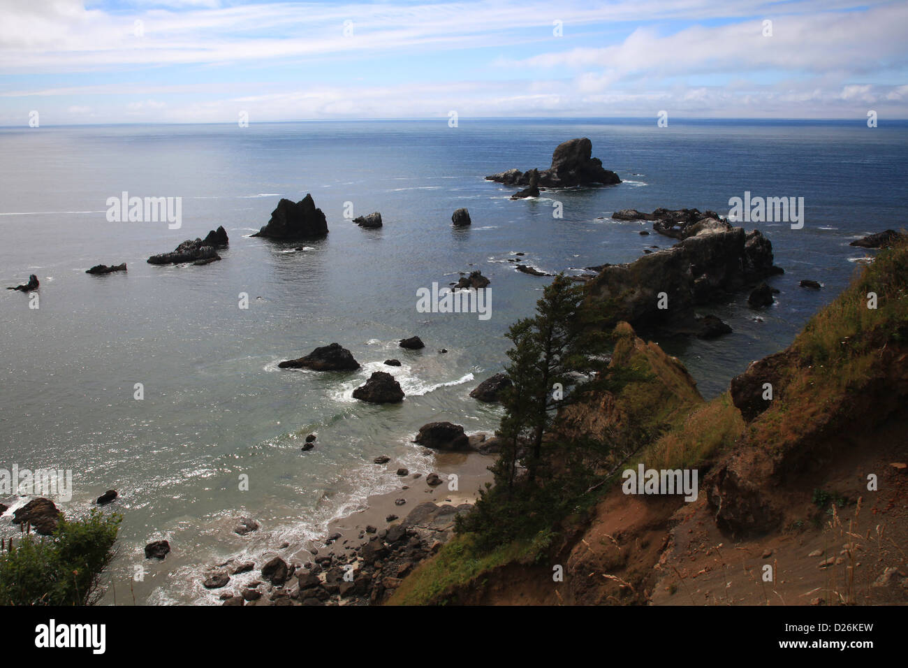 Küste von Oregon im Ecola State Park Stockfoto