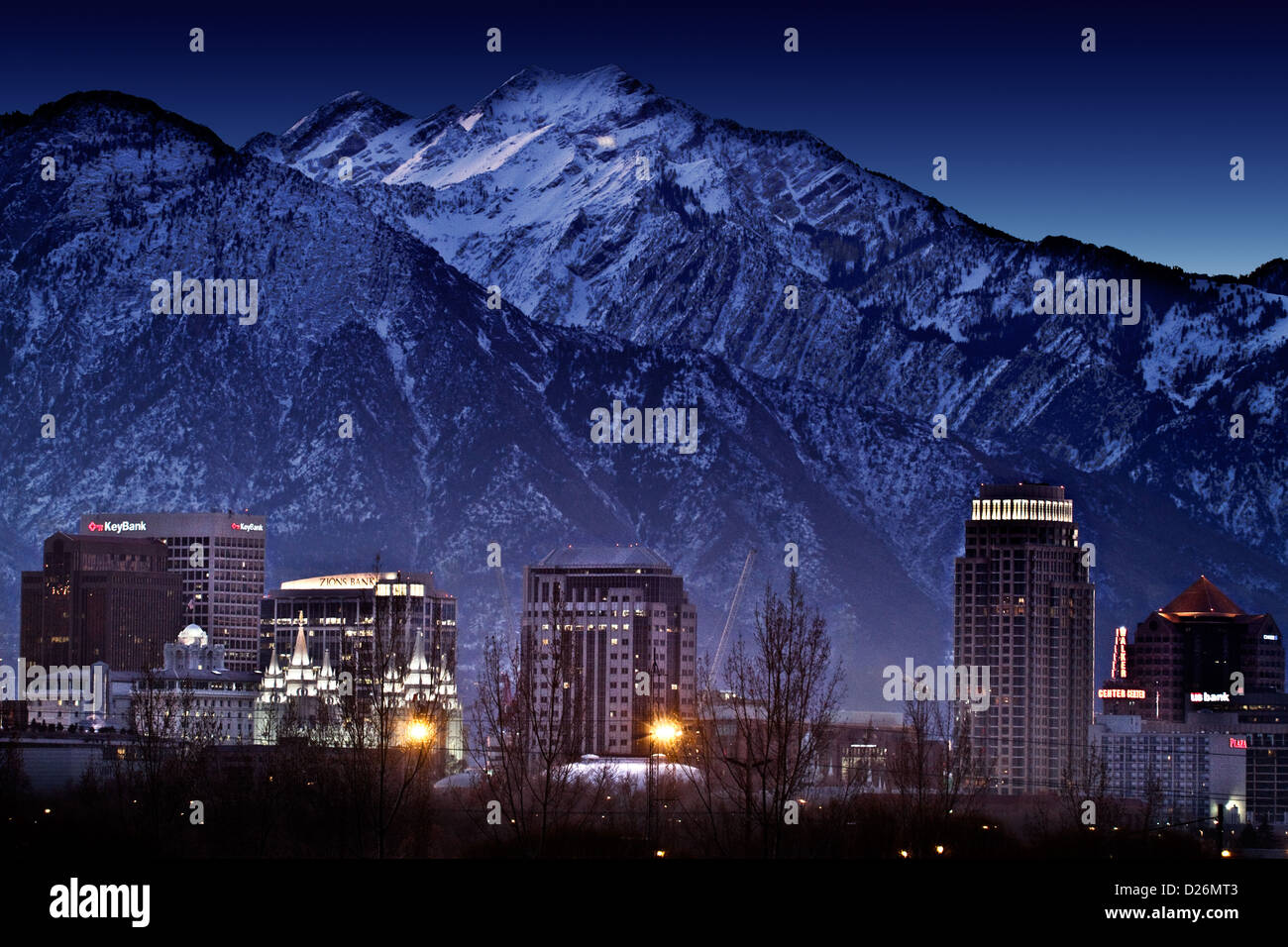 Salt Lake City Utah Skyline Stockfoto