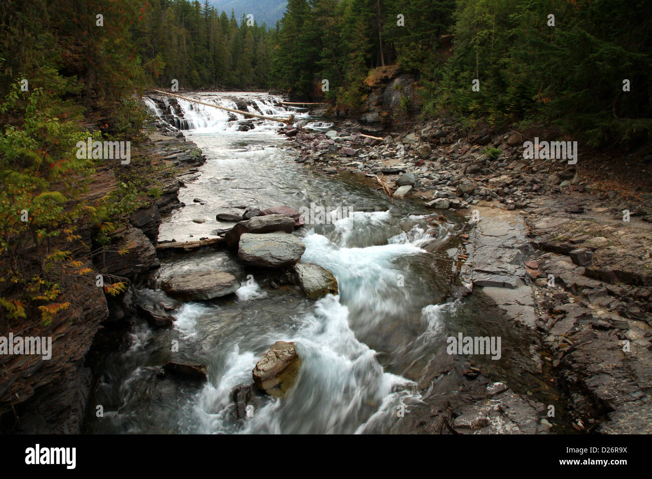 McDonald Creek Glacier National Park Stockfoto