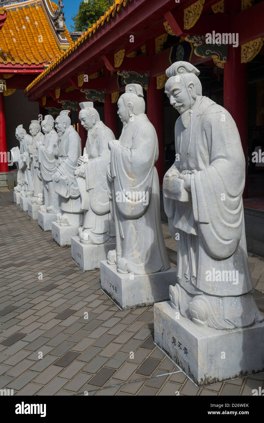 Statuen des chinesischen Philosophen Konfuzius Schrein, Nagasaki, Japan Stockfoto