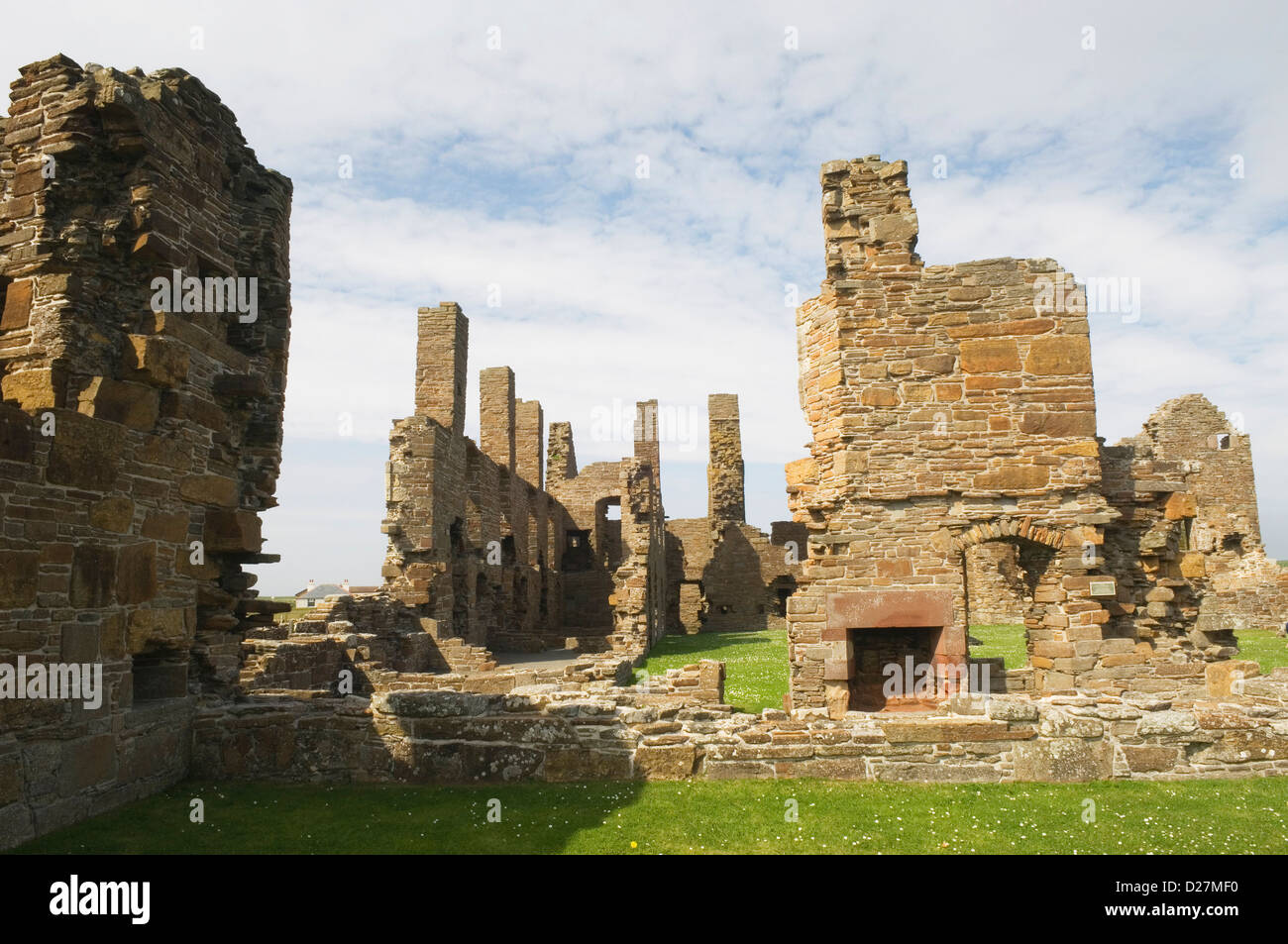 Die Ruinen des Earls Palace, Birsay, Orkney Inseln, Schottland. Stockfoto