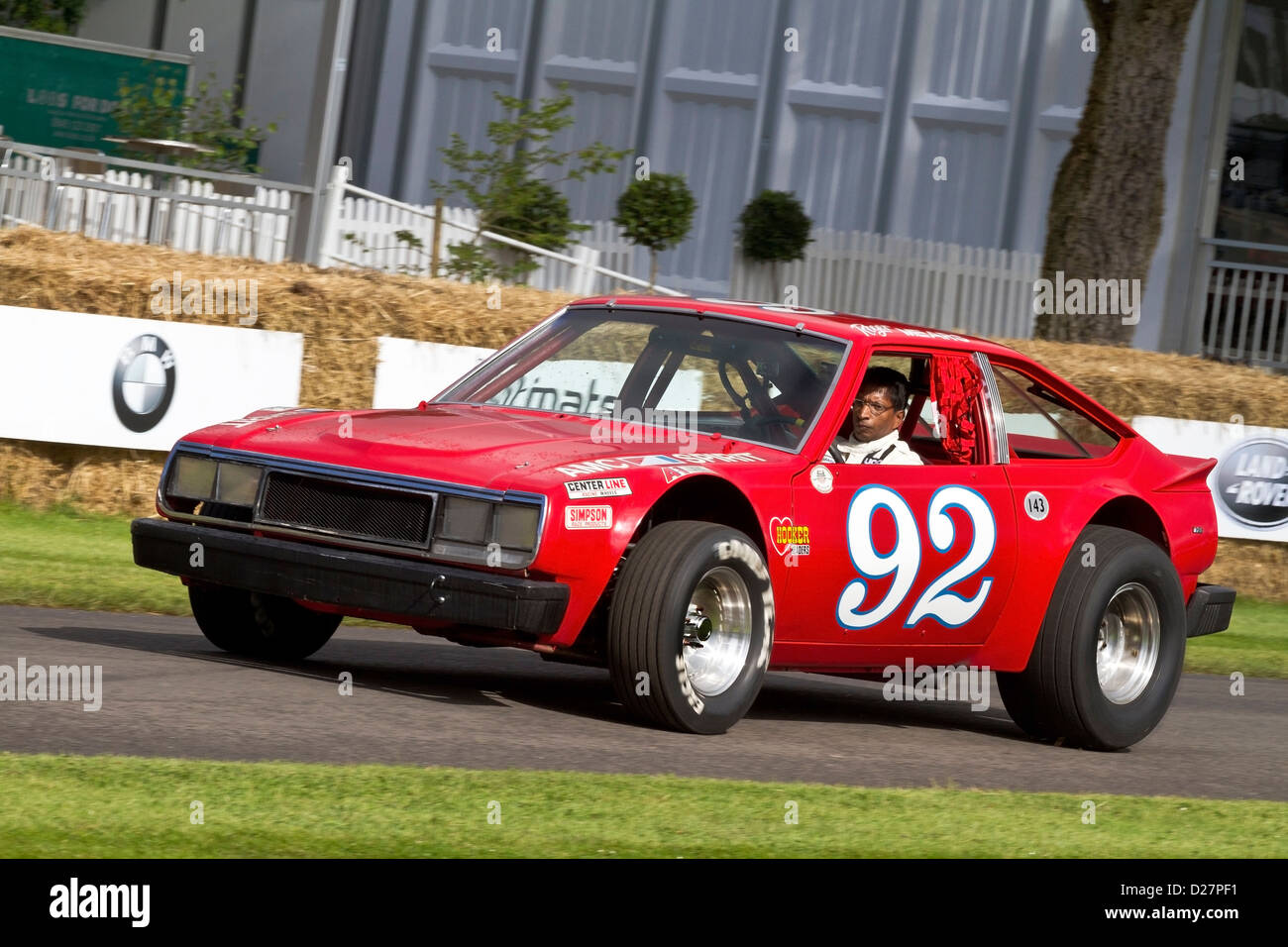 1979 AMC Geist mit Fahrer Harin de Silva. 2012 Goodwood Festival of Speed, Sussex, UK. Stockfoto