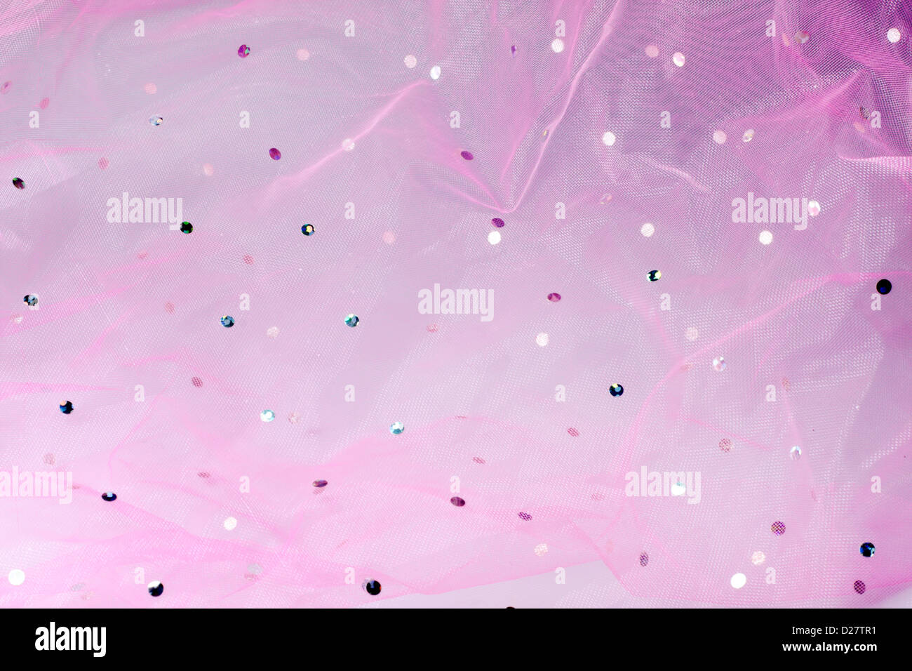 Rosa Stoff Tuch Hintergrundtextur mit Lichtern Stockfoto