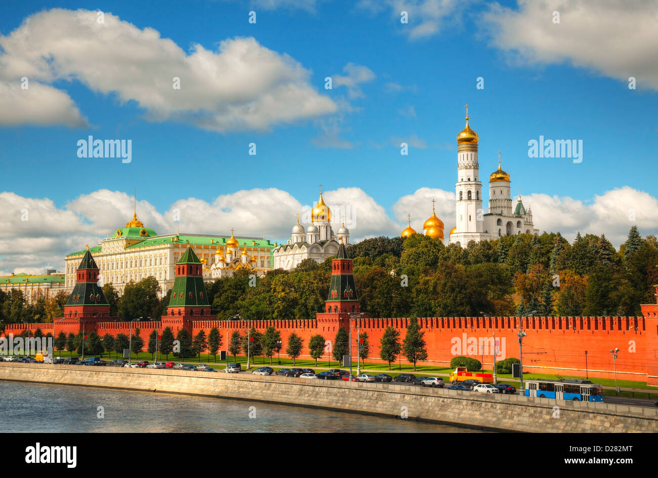 Übersicht der Kreml in Moskau an einem sonnigen Tag Stockfoto