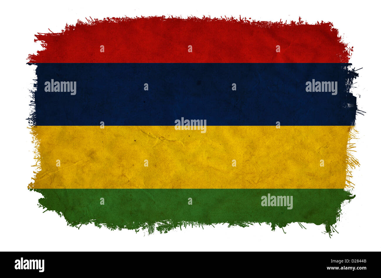 Mauritius-Grunge-Flagge Stockfoto