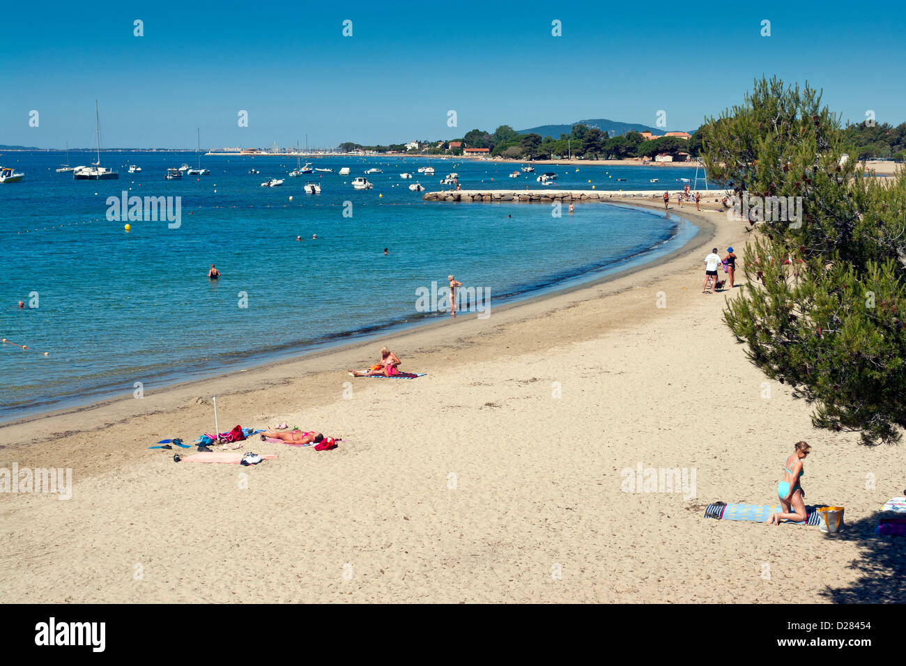 Plage de l'Argentiere, La Londe-Les-Maures, Var, Provence, Südfrankreich Stockfoto