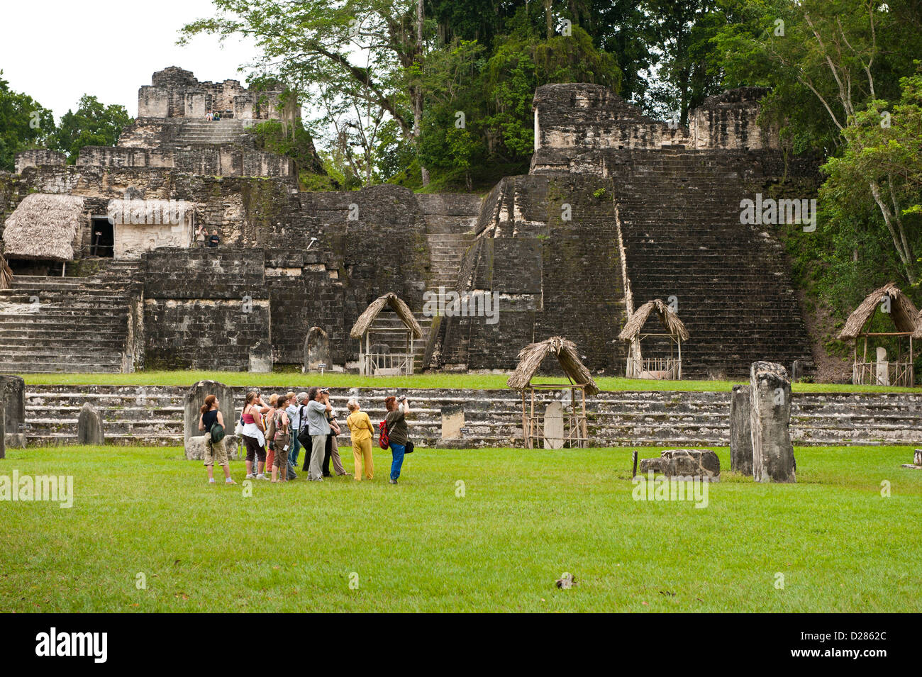 Tempel in Tikal National Park (Parque Nacional Tikal) UNESCO World Heritage Site, Guatemala. Stockfoto