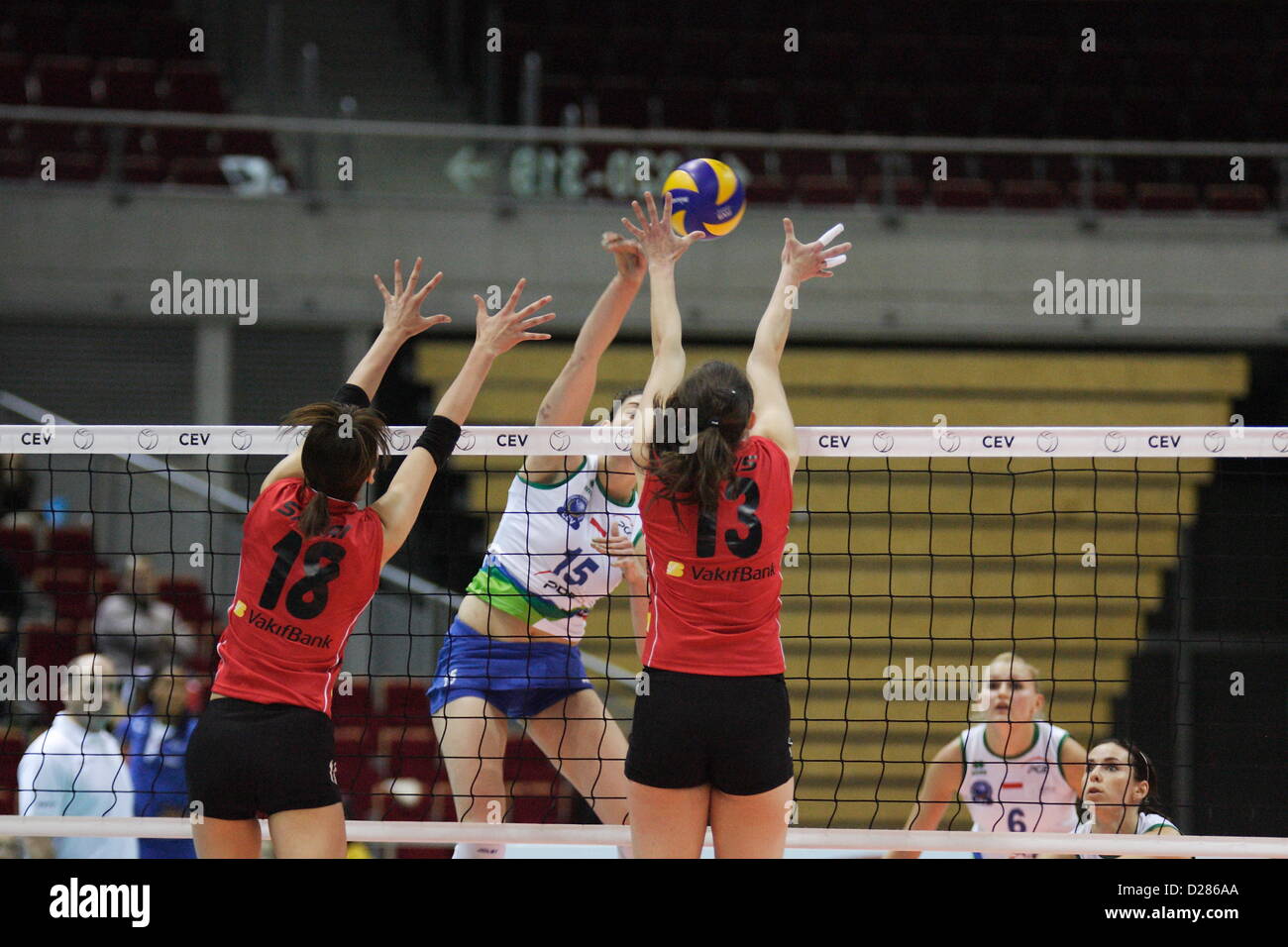 Sopot, Polen 16. Januar 2013 CEV Volleyball Champions League Spiel
