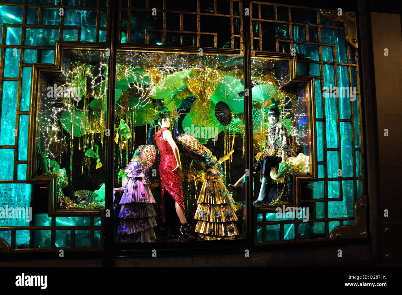 Schaufenster für Weihnachten, Harvey Nichols, London Stockfoto