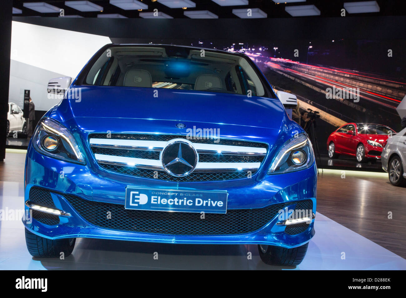 Detroit, Michigan - der Mercedes-Benz Elektroantrieb Konzeptfahrzeug auf dem Display auf der North American International Auto Show. Stockfoto