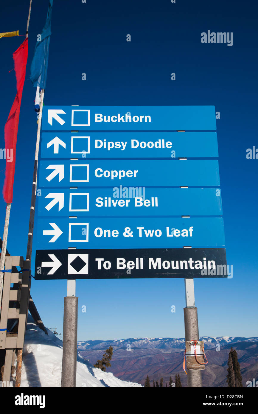 Melden Sie Aspen Mountain Ski Area, Aspen, Colorado, USA ...