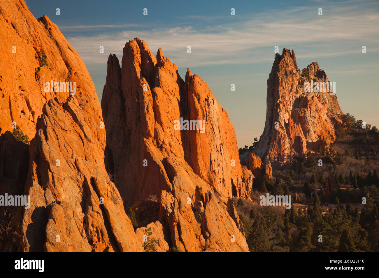 USA, Colorado, Colorado Springs, Garten der Götter, Felsformationen bei