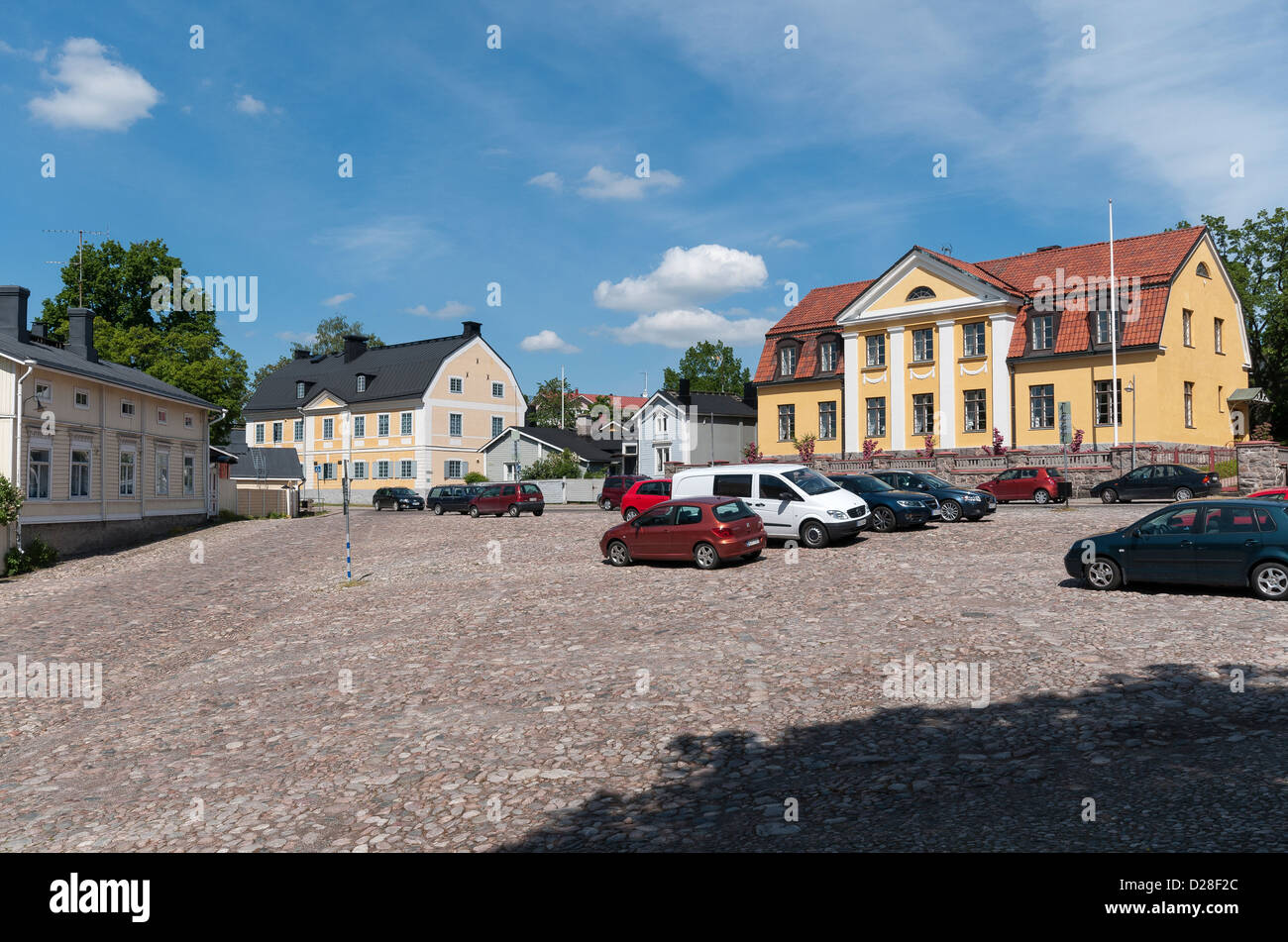 Die Bischöfe-Haus in Kyrkotorget im alten Porvoo, Finnland Stockfoto