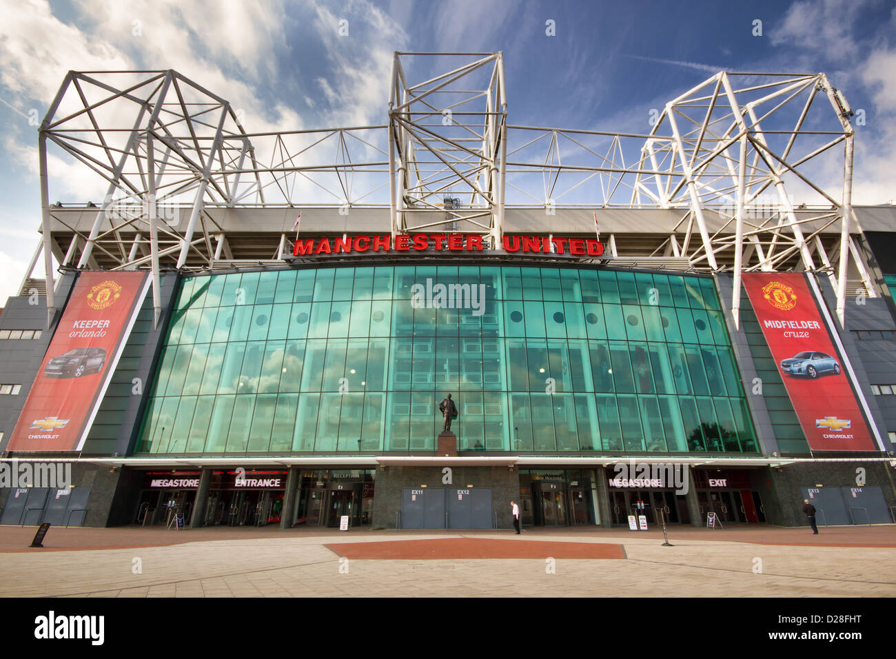 Old Trafford Fußballstadion. Heimat von Manchester United Football Club Stockfoto