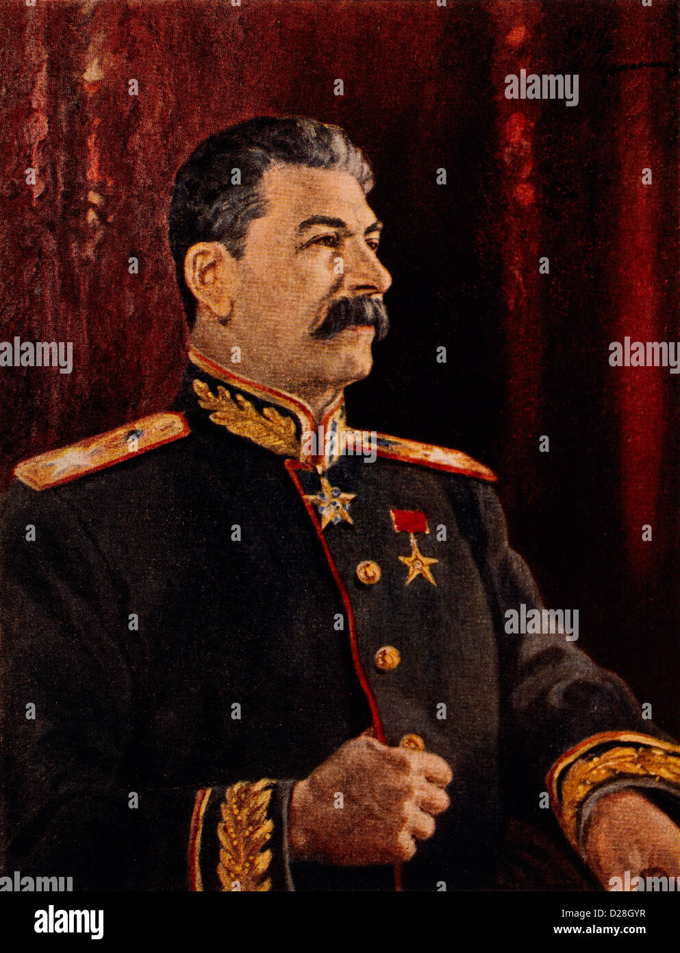 Josef Stalin (1878-1953), sowjetischer kommunistischer Führer und Leiter der UdSSR, Porträt Stockfoto