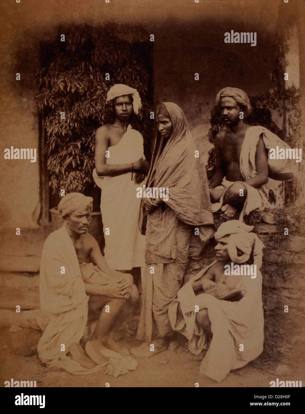 Gruppe von Unberührbaren, Indien, um 1890 Stockfoto