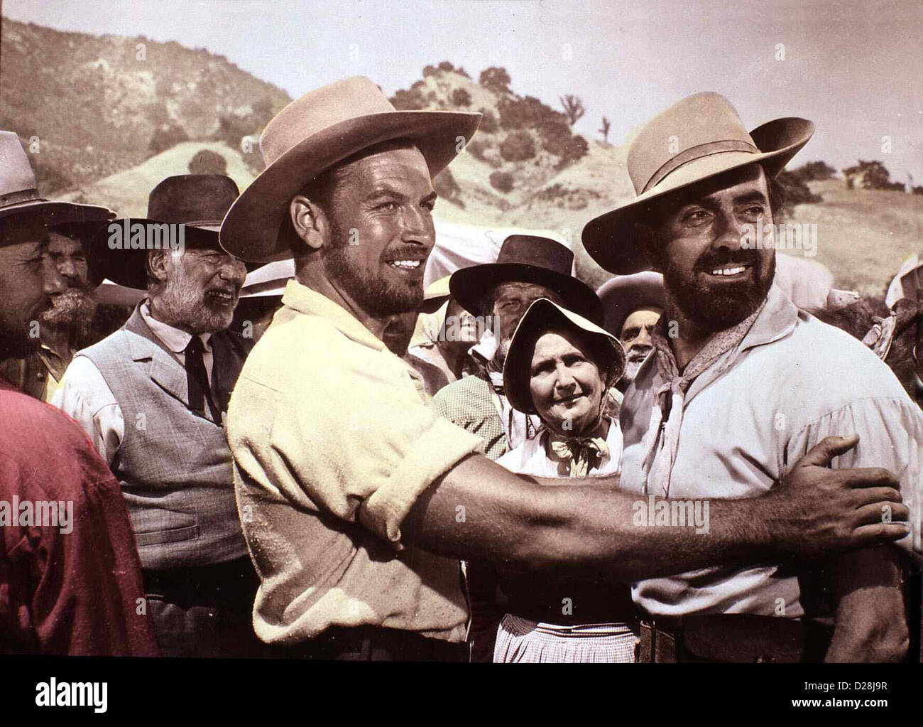 Die Unbezähmbaren ungezähmte Richard Egan, Tyrone Power Studienabschnitte Eines Burenkrieges in Südafrika Onlineportal Sitsch sterben beiden Stockfoto