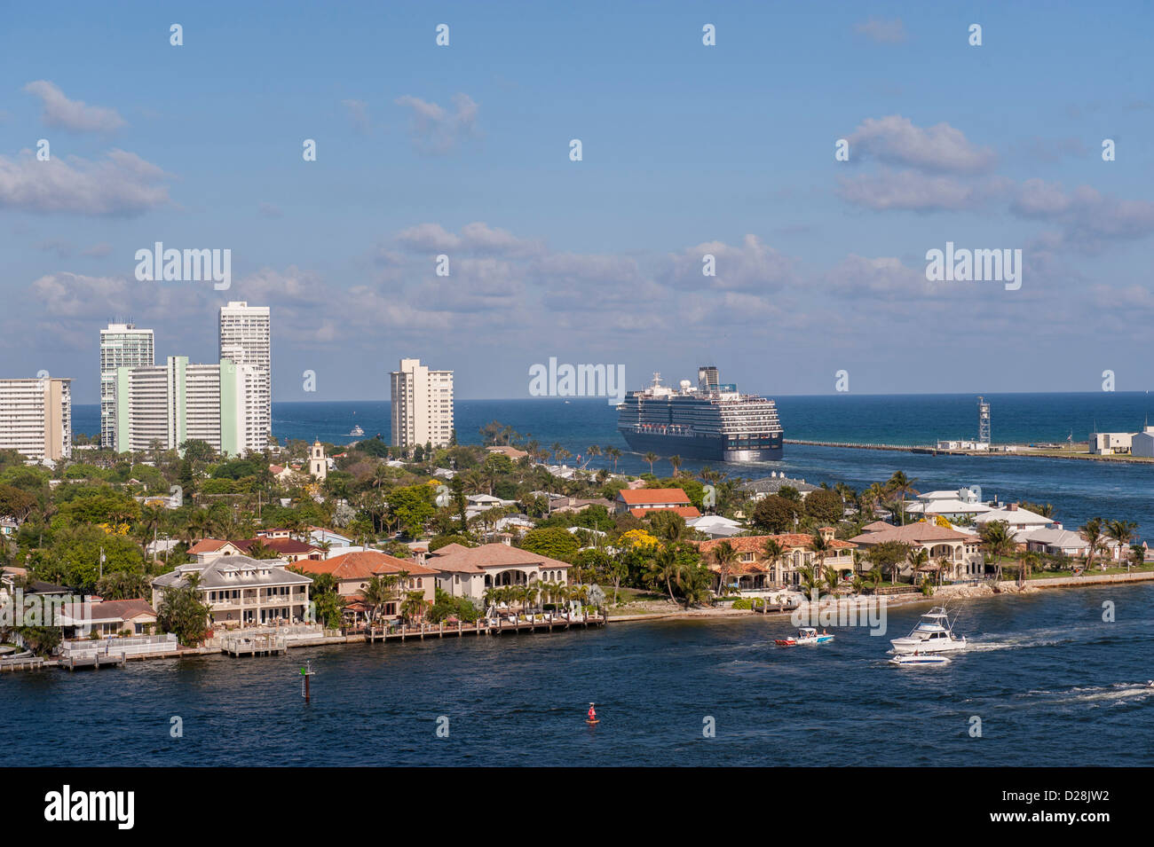 Fort Lauderdale, Port Everglades, Florida, USA, Holland America, Noordam, Kreuzfahrtschiff Stockfoto