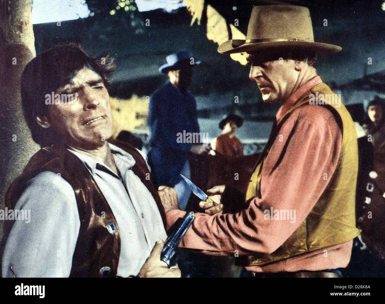 Vera Cruz Vera Cruz Burt Lancaster, Gary Cooper Beratungsinstitution Gelingt es Erin (Burt Lancaster) Und Trane (Gary Cooper), Dem Marquis in Stockfoto