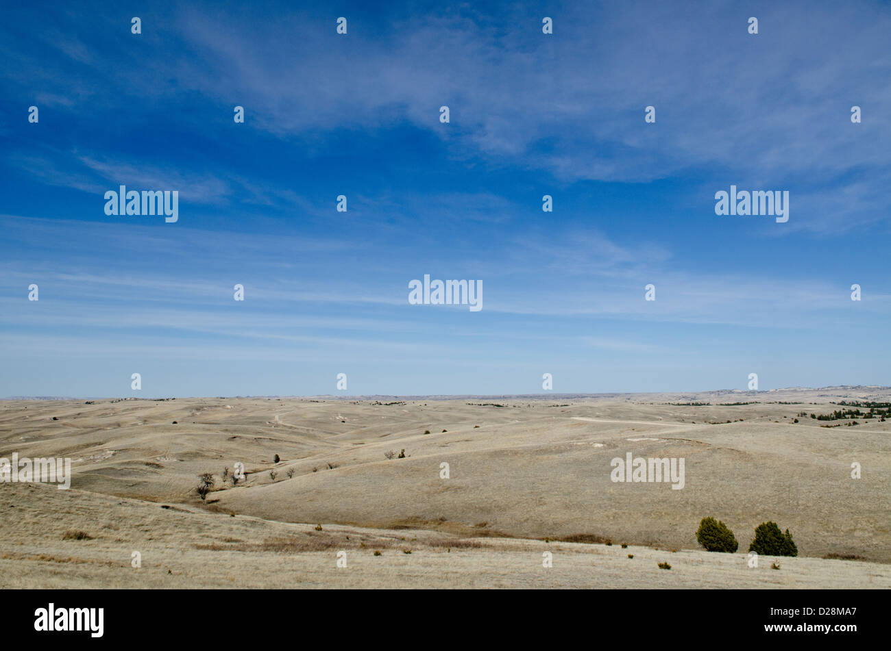 Sanften Hügeln auf der Pine Ridge Reservation in South Dakota Stockfoto