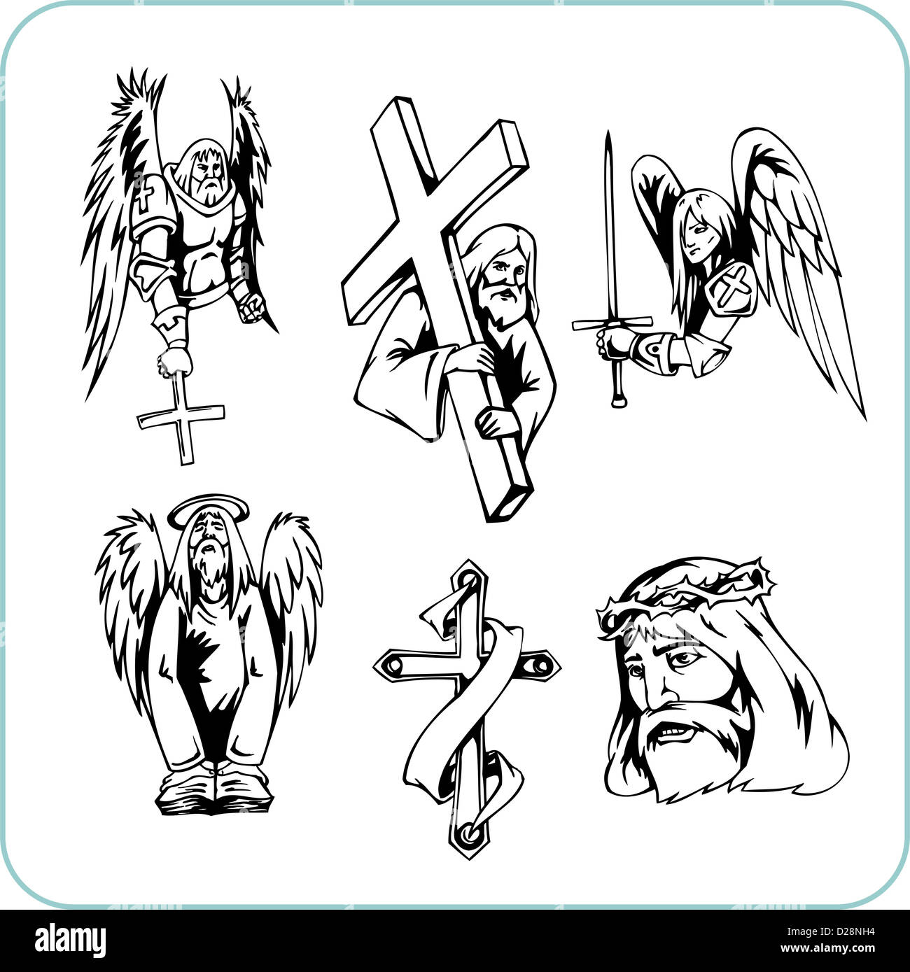 Christliche Religion - Illustration. Stockfoto