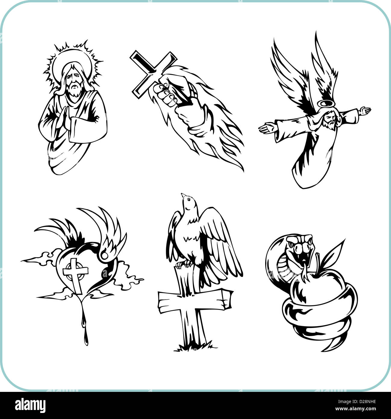 Christliche Religion - Illustration. Stockfoto