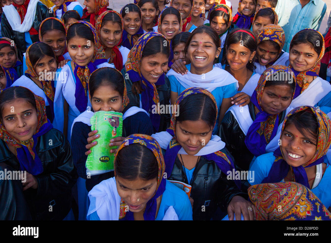 Junge indische Studenten, Neu-Delhi, Indien Stockfoto