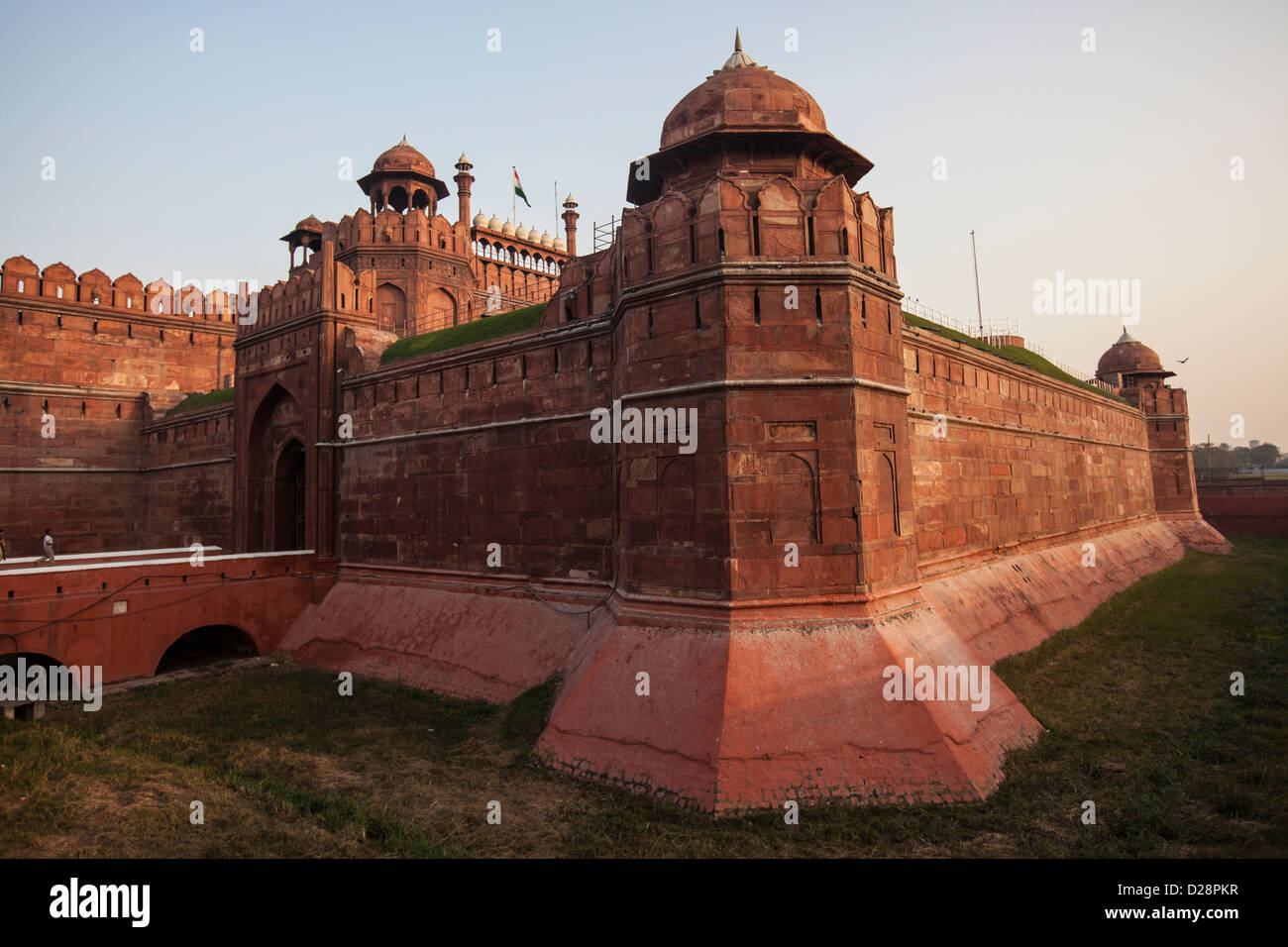 Lahore-Tor der Lal Qila oder des Roten Forts in Alt-Delhi Indien Stockfoto