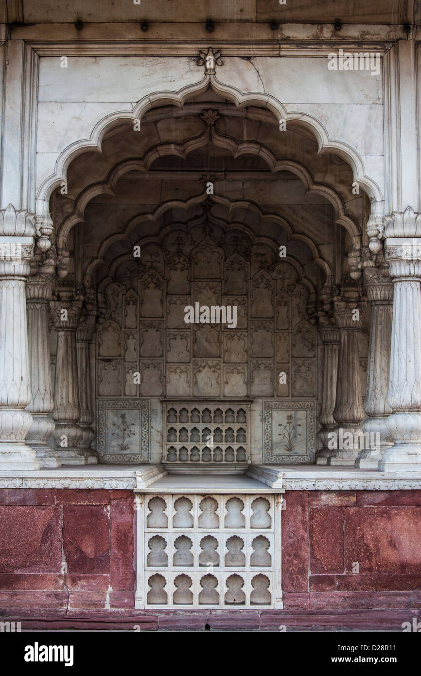 Foundain innerhalb des Roten Forts, Delhi, Indien Stockfoto