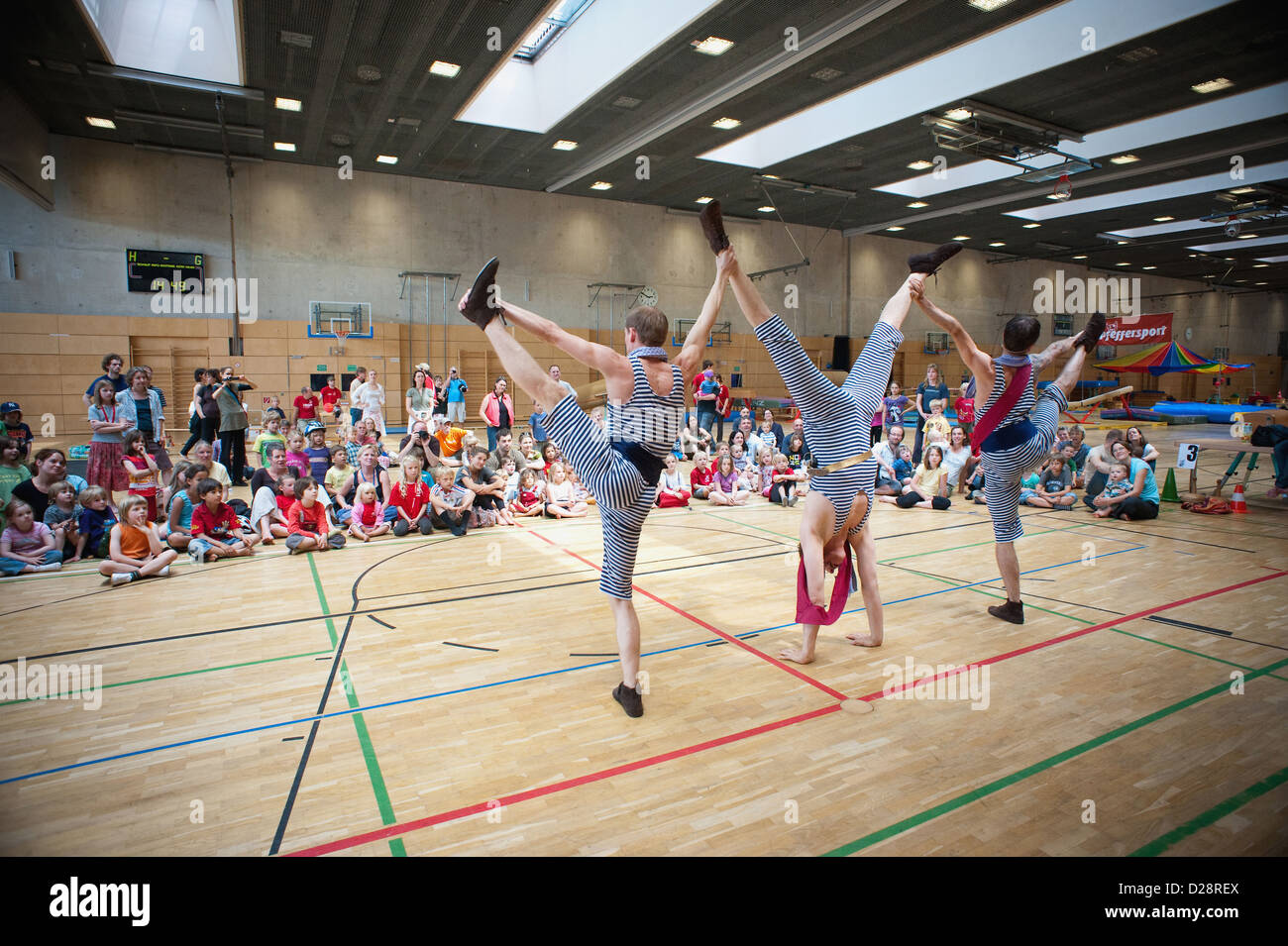Berlin, Deutschland, screening-Anlass für einen Kindergeburtstag in einem Fitnessstudio Stockfoto