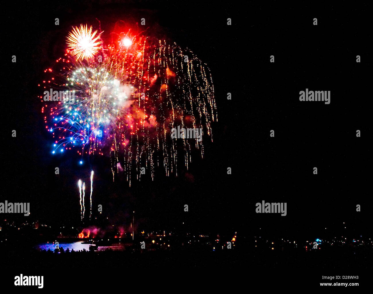 4. Juli Feuerwerk Stockfoto