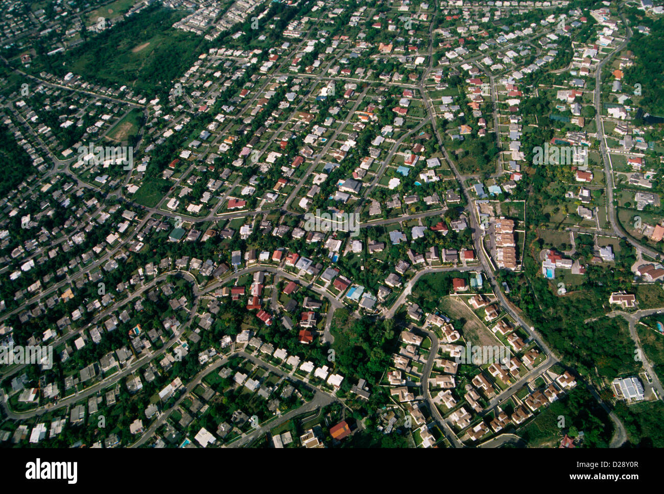 Jamaika, Kingston. Luftaufnahme. Stockfoto