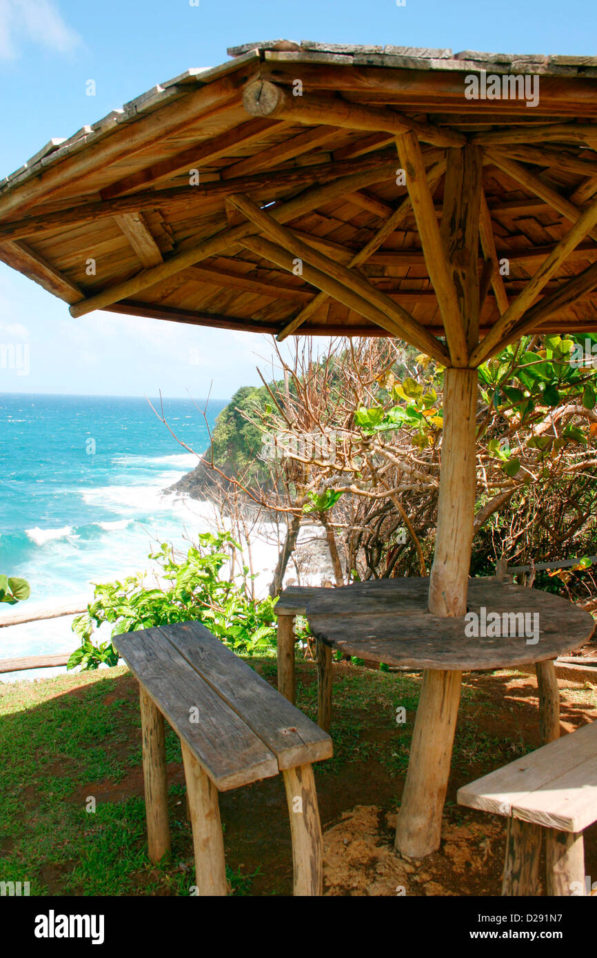 Dominica, Blick auf Atlantik von Carib Territory Stockfoto