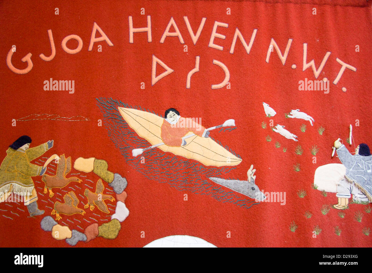 Inuit Artwork, arktischen Gjoa Haven, Nunavut, Kanada Stockfoto