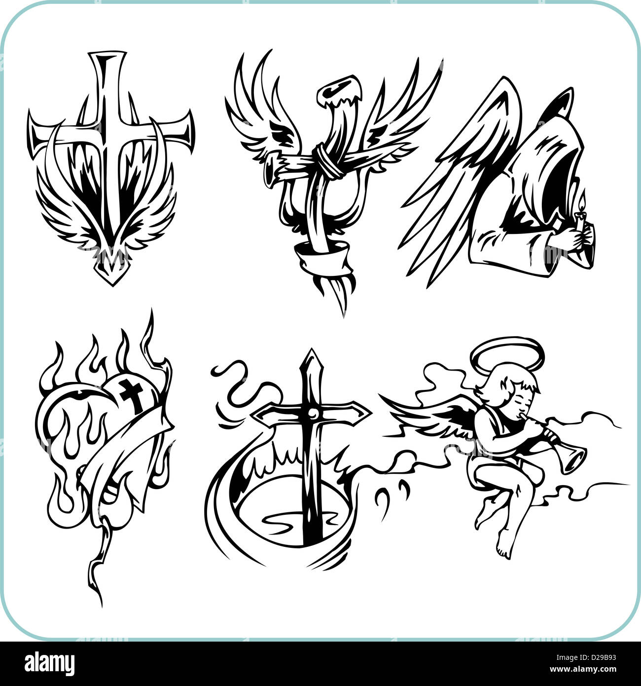 Christliche Religion - Illustration. Stockfoto