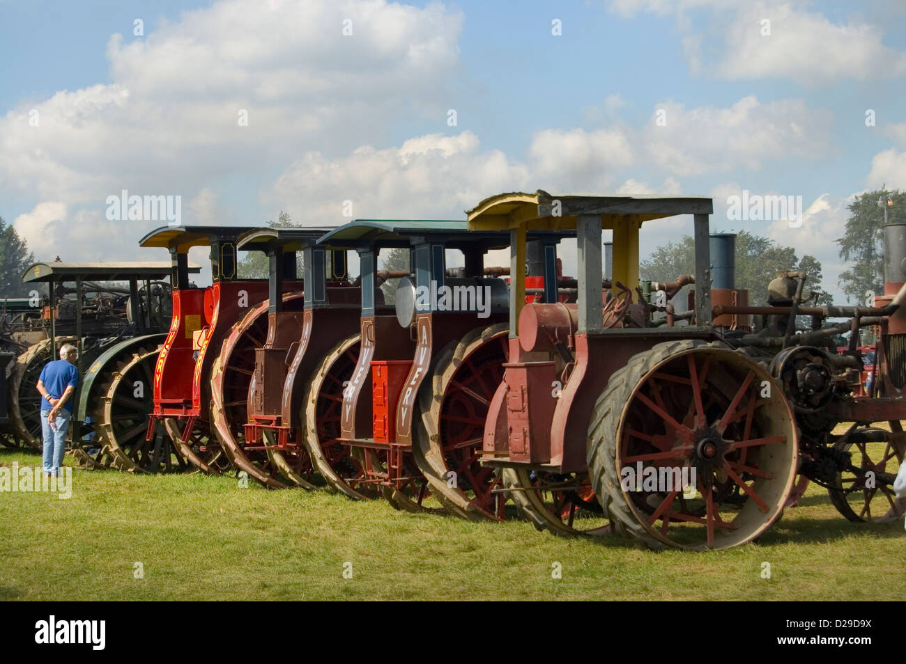 Wisconsin, alte Dampflokomotiven Stockfoto