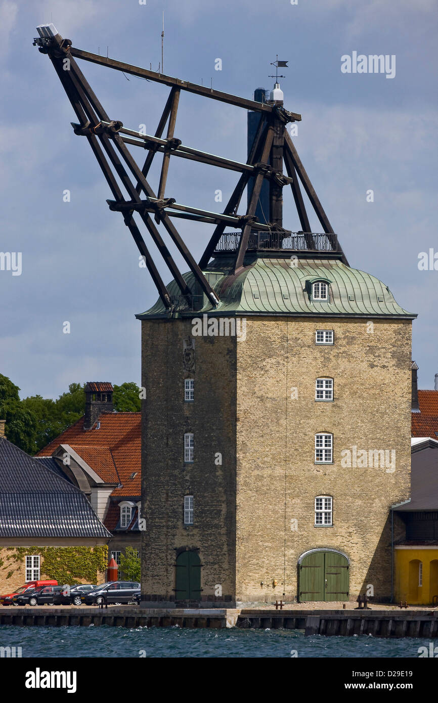 Takelage Gardinen auf Nyholm in Copenha Stockfoto