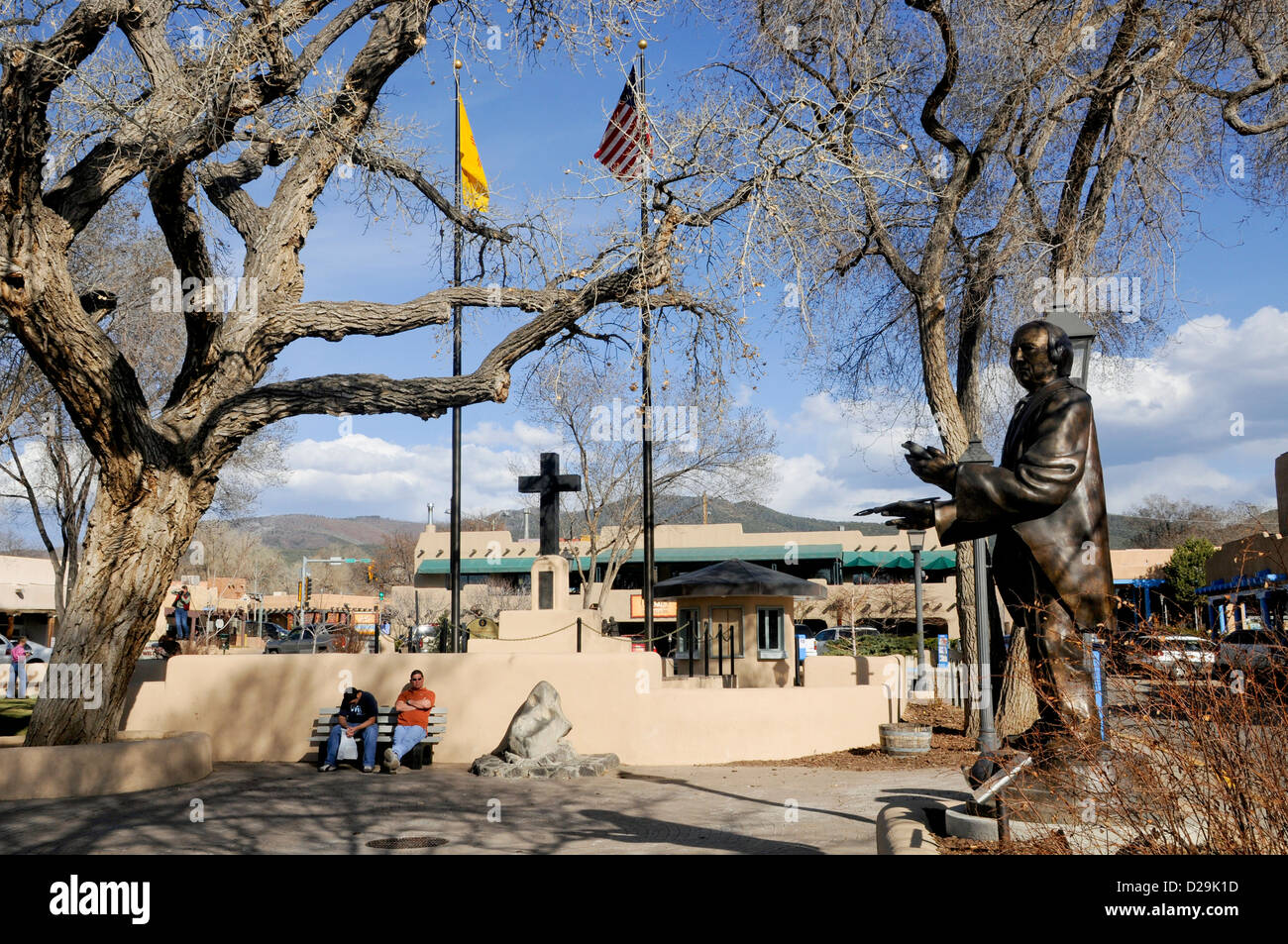 Historischen Marktplatz, Taos, New Mexico Stockfoto