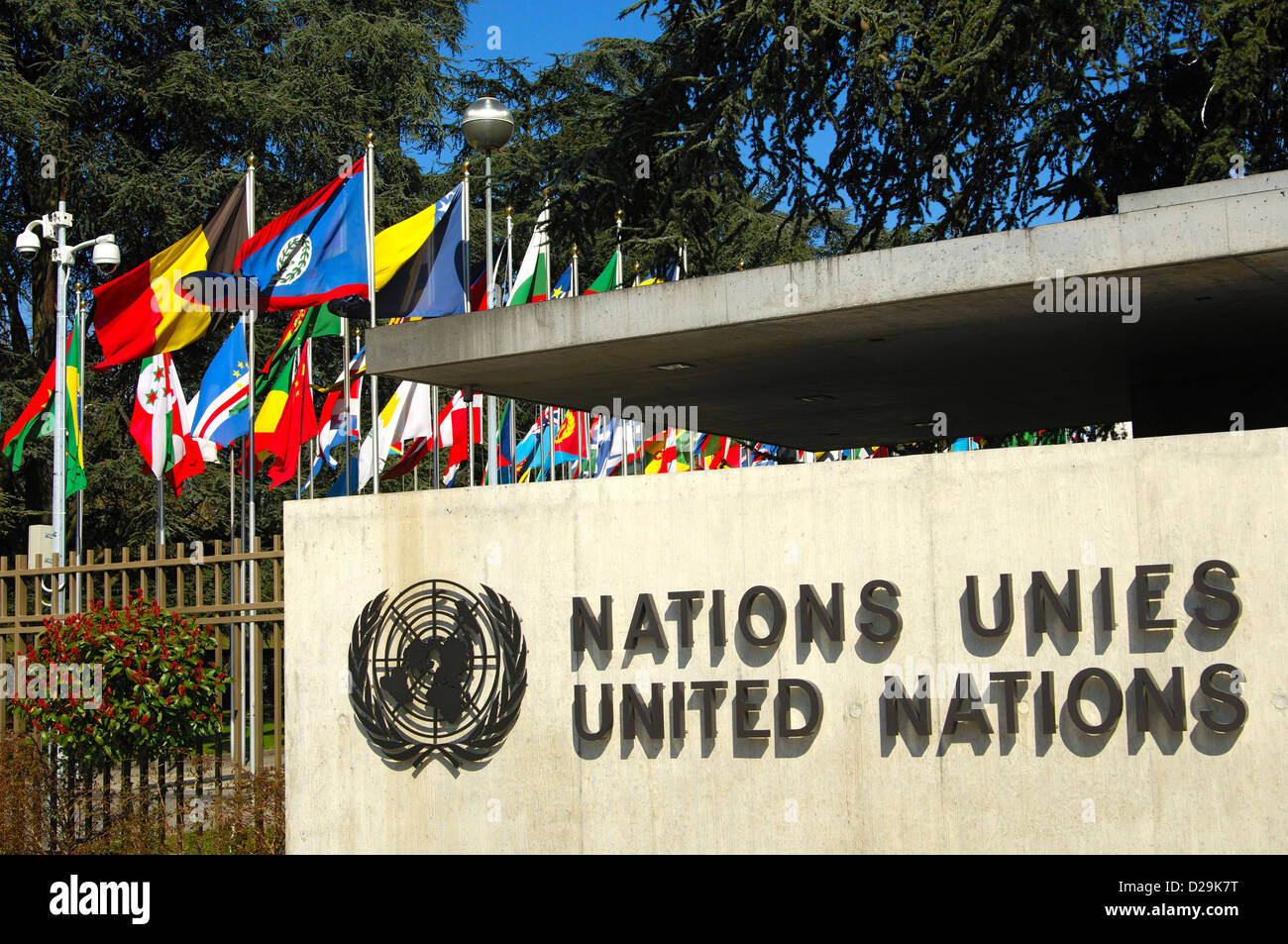 Hauptsitz der Vereinten Nationen, Genf Stockfoto