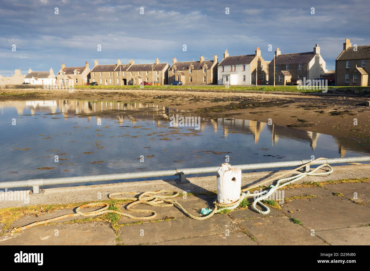 Das Dorf von Whitehall auf der Insel Stronsay, Orkney Inseln, Schottland. Stockfoto