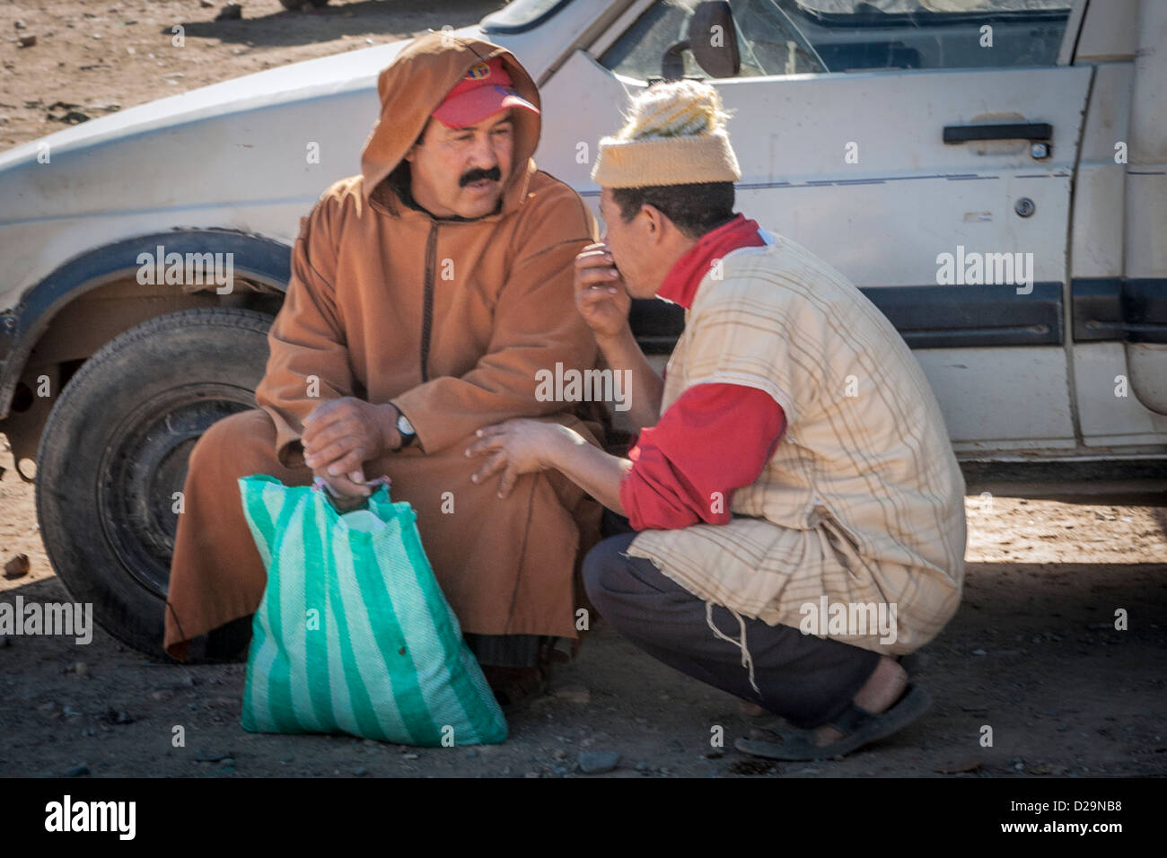 Chat, Sonntagsmarkt, Berber Village, Taroudant, Marokko Stockfoto