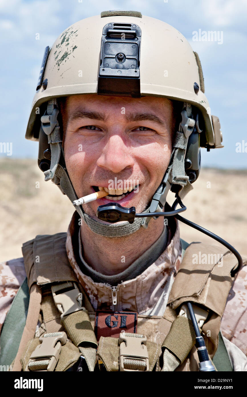 Rauchen-Soldat Stockfoto