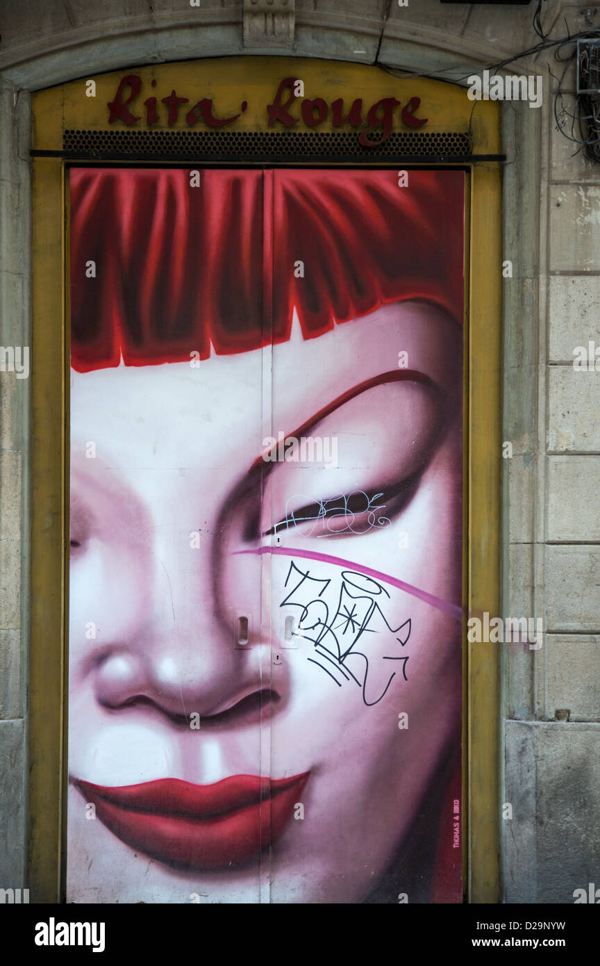 Spanien, Barcelona, ein Closed Shop in der Rambla Stockfoto