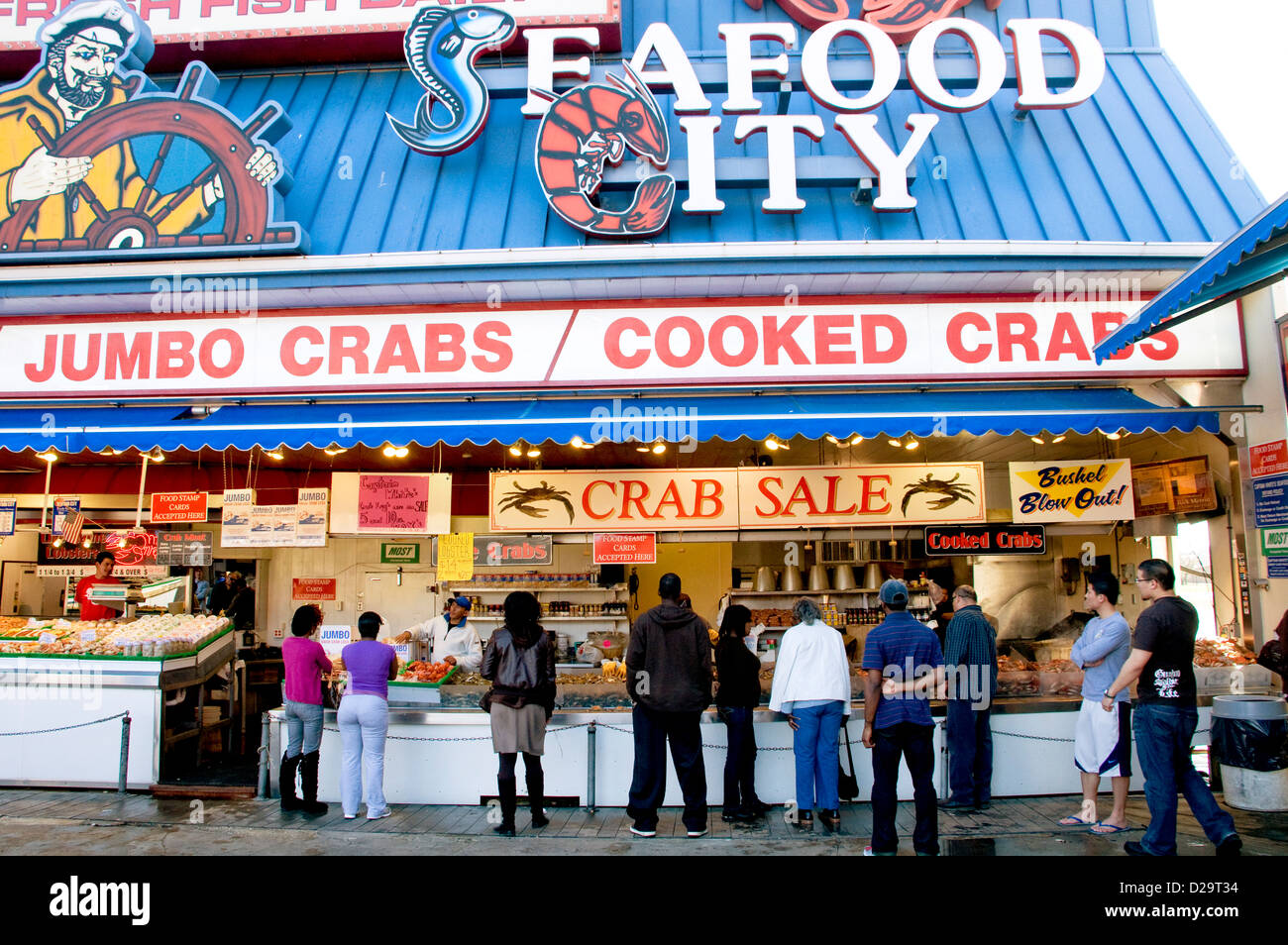 Washington D.C., Fischmarkt Stockfoto