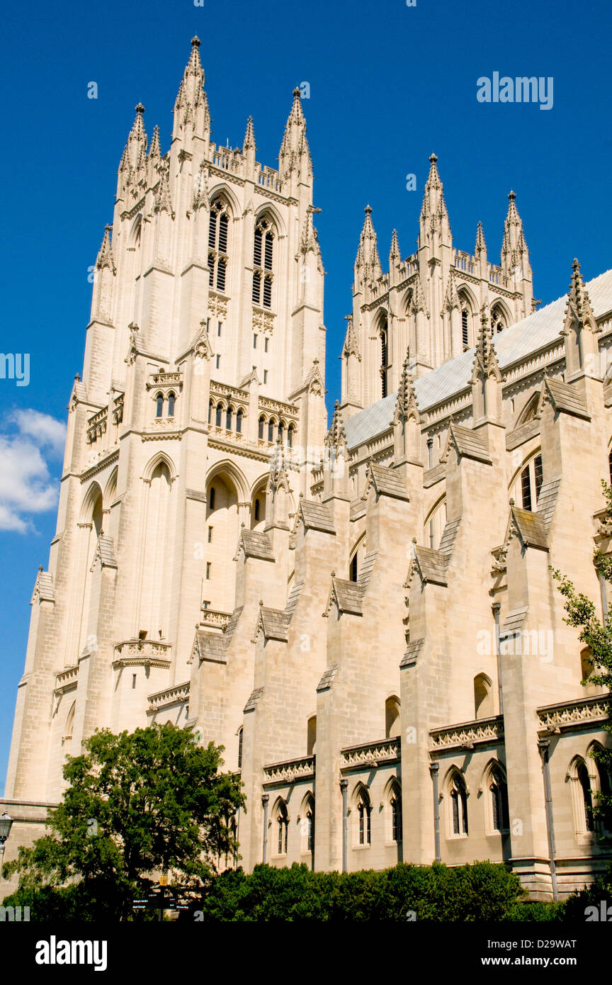 Strebebögen, National Cathedral in Washington, D.C. Stockfoto