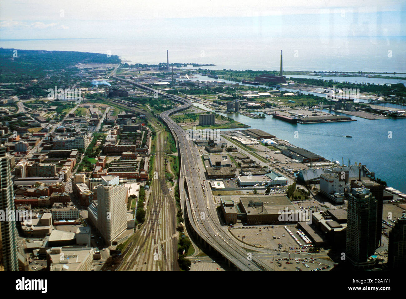 Kanada, Ontario, Toronto. Toronto und Lake Ontario (Ost). Stockfoto
