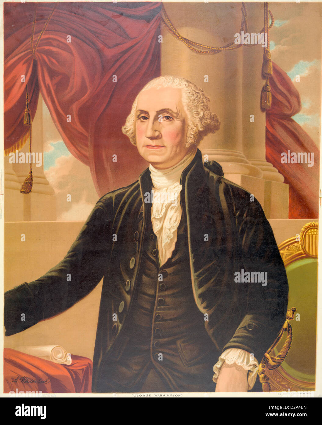 George Washington / A. Weidenbach. C1876. Stockfoto