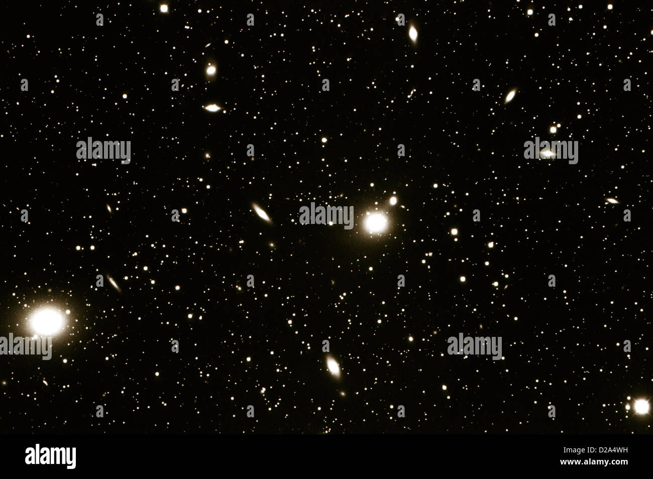 Cluster von Galaxien im Centaurus. Stockfoto